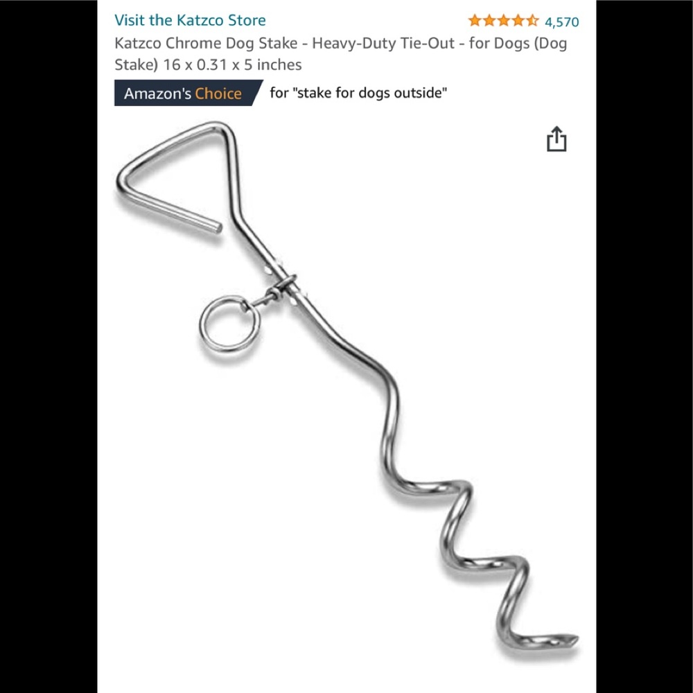 🐶 PET SUPPLIES - Tire Biting Toys, Chrome Yard Stake - Picture 6 of 8